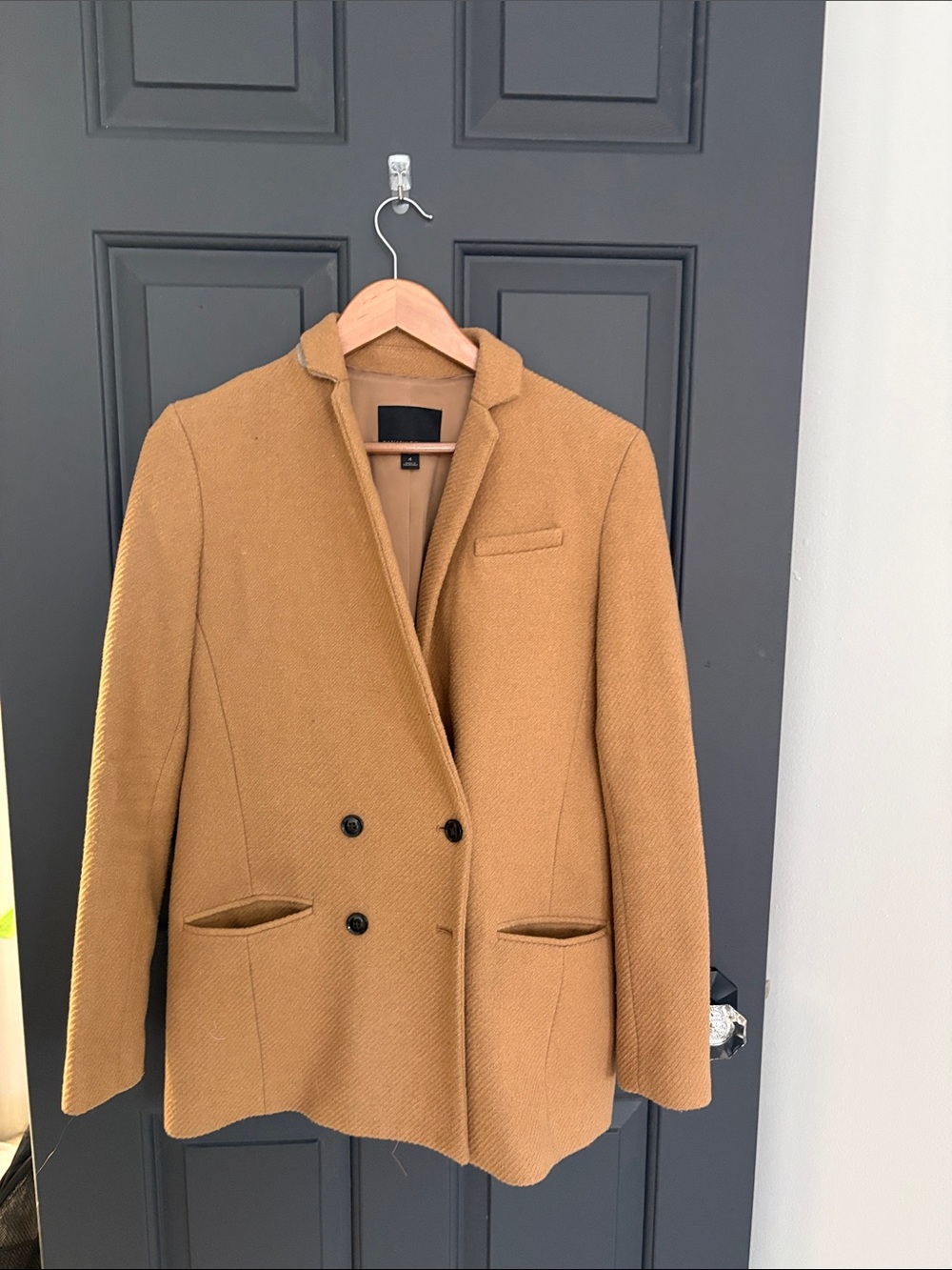 Banana Republic Double-Breasted Camel Pea Coat